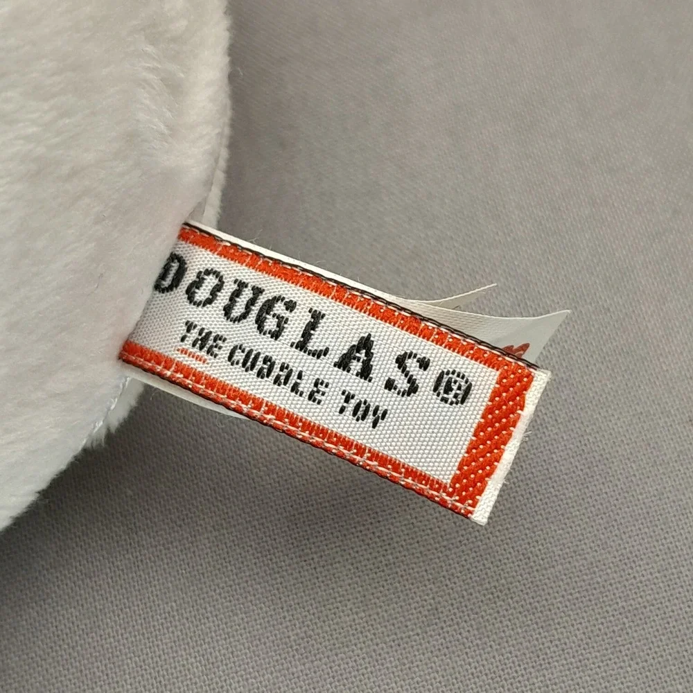 Douglas The Cuddle Toy Angel Snowman Plush White Gold Halo Silver Wings 8 inch